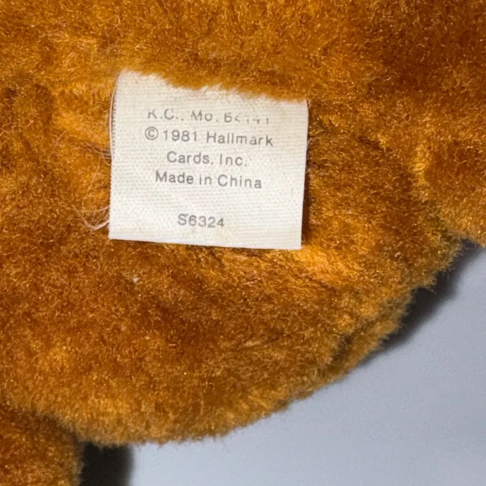Vintage Bogey Orangutan Plush Toy 80s Collectible Brown Hallmark Shirt Tales